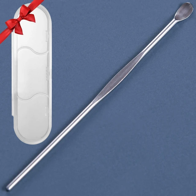 Alt view image 6 of 7 - 10pcs Silver Metal Ear Pick Ear Spoon Earwax Curette Set with Keychain Pendant