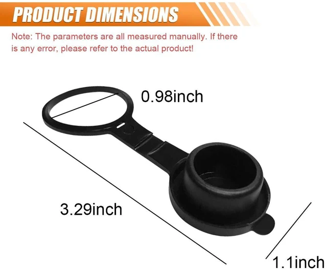 Alt view image 6 of 6 - Car Cigarette Lighter Plug Cover, 3PCS Plastic Dust-Proof Waterproof 12V Universal Socket Cap with Circular Protective Sleeve