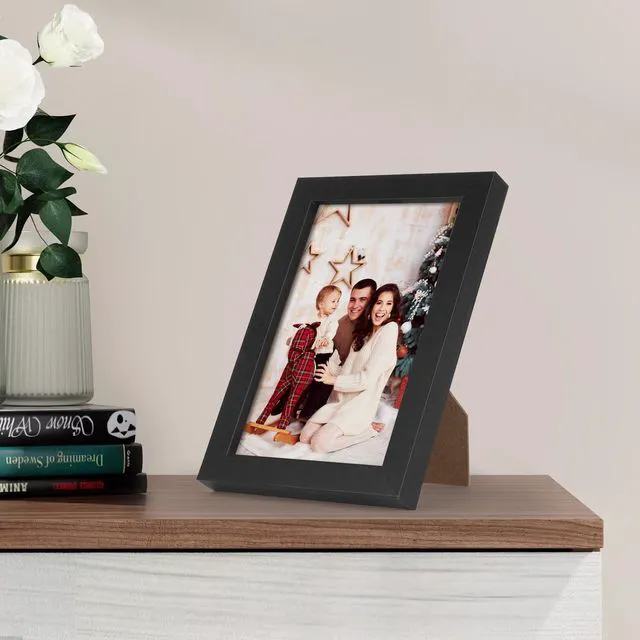 Alt view image 5 of 5 - LBECUA 4x6 Black Wooden Picture Frame Set of 2