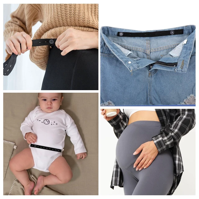 Alt view image 6 of 7 - 6 Pack Jeans Button Waist Tightener Adjuster for Loose Pants Women Men Children Pants Button Extenders