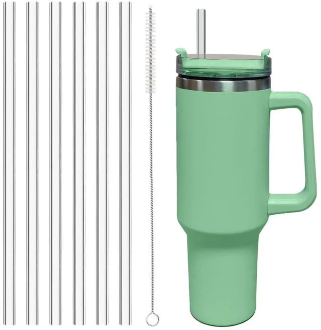 Main image of Stanley Adventure Quencher 40oz 30oz Replacement Straws 6 Pack, Reusable Straws for Stanley 40oz & Simple Modern Tumbler with Handle, Includes Cleaning Brush