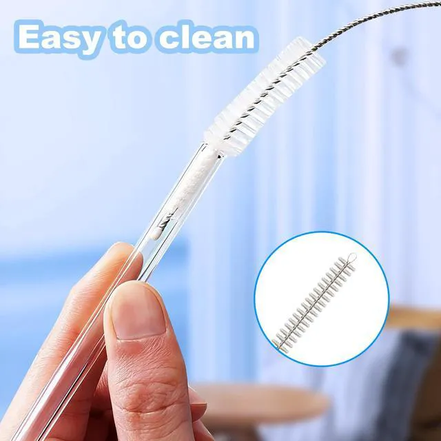 Alt view image 5 of 6 - Stanley Adventure Quencher 40oz 30oz Replacement Straws 6 Pack, Reusable Straws for Stanley 40oz & Simple Modern Tumbler with Handle, Includes Cleaning Brush