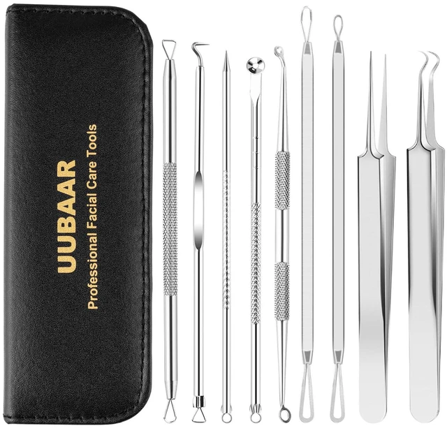 Main image of 9PCS Blackhead Remover Tools, Pimple Popper Extractor Kit
