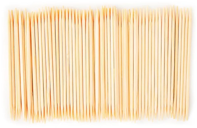 Main image of HOPELF Bamboo Toothpicks 600 Count, Double-Points Wooden Toothpicks for Teeth Cleaning, Appetizer, Olive, Barbecue, Fruit