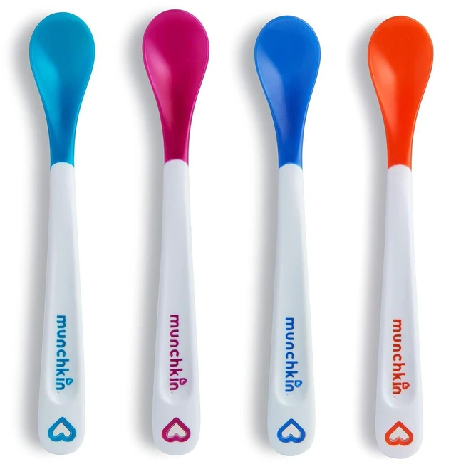 Main image of Munchkin White Hot Safety Baby Spoons, 4 Pack, Polypropylene, BPA Free