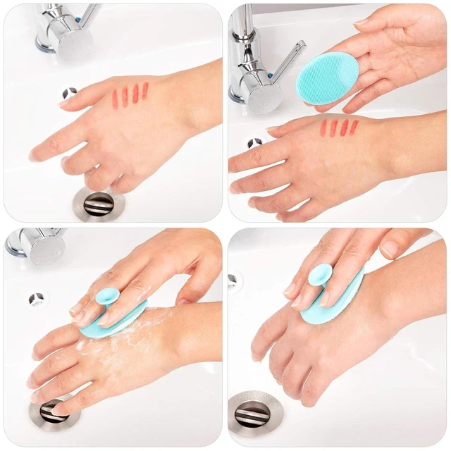 Alt view image 4 of 7 - JEXCULL 4 Pack Soft Silicone Facial Cleansing Brush, Exfoliator, Blackhead Acne Pore Pad, Cradle Cap Face Wash for Deep Skin Care