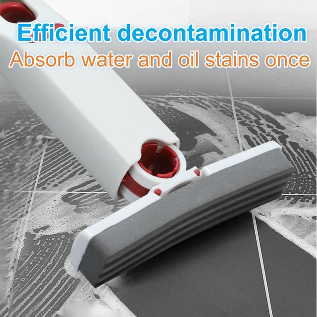 Alt view image 3 of 6 - ANISKEBBR Compact Handheld Wet Dry Multi-Purpose Mini Sponge Cleaning Mop, 2 Sponge Heads