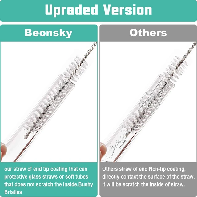 Alt view image 6 of 6 - Straw Cleaner Brush for Stanley, 10Pcs Extra Long Straw Cleaning Brush for 40oz 30oz 20oz 14oz Stanley Mug, Glass, Stainless, Bottle and Silicone Straw
