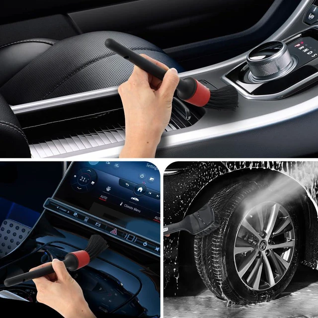 Alt view image 5 of 7 - 9pcs Detailing Brush Set - Interior Cleaning Brush, Steel Wire & Tire Brush