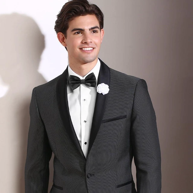Alt view image 3 of 7 - Black Bow Tie Clip On for Men