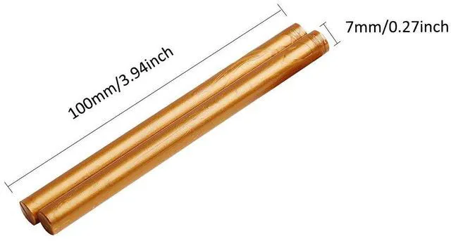 Alt view image 6 of 6 - Gold Hot Melt Glue Sealing Sticks for Letter Seal Stamp