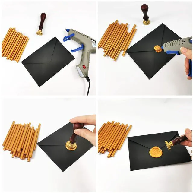 Alt view image 3 of 6 - Gold Hot Melt Glue Sealing Sticks for Letter Seal Stamp