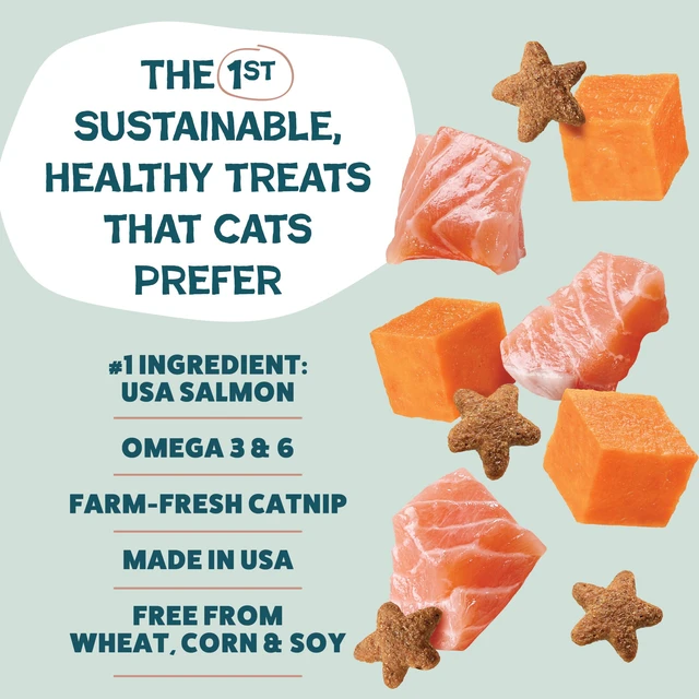 Alt view image 4 of 6 - Shameless Pets Crunchy Cat Treats, Yam Good Salmon, 1-Pk - Skin & Coat Support, Natural Ingredients with Real Salmon