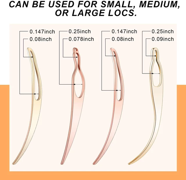 Alt view image 6 of 6 - WILLBOND 4 Pcs Interlocking Tool for Locs, Rose Gold, Gold