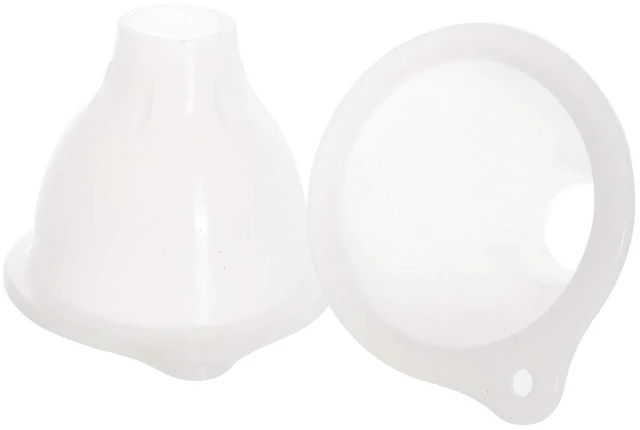 Main image of Impresa Silicone Wide Mouth Funnel, 3.25" Opening, 1.25" Stem, BPA-Free, Clear White - Squeeze Bottle Funnel for Thick Liquids, Dishwasher Safe, Multipurpose Tool