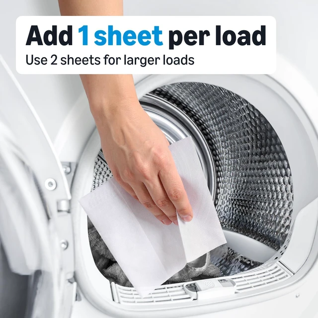 Alt view image 3 of 6 - Amazon Basics Dryer Sheets Laundry Fabric Softener, Free & Clear, Hypoallergenic, Fragrance-Free, Softening Agent, Dermatologist Tested, 160 Count
