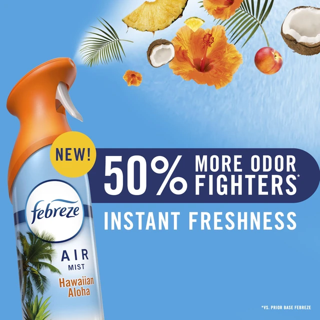 Alt view image 2 of 6 - Febreze Air Mist Linen & Sky Scent Odor Fighting Room Spray Deodorizer 8.1oz (Pack of 2)