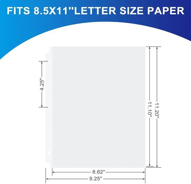 Alt view image 5 of 7 - 65 Pack Clear Sheet Protectors, 8.5x11 Inches