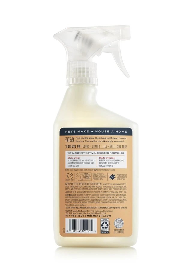 Alt view image 2 of 6 - MRS. MEYER'S CLEAN DAY Pet Multi-Surface Cleaner, Orange Blossom, 16fl oz