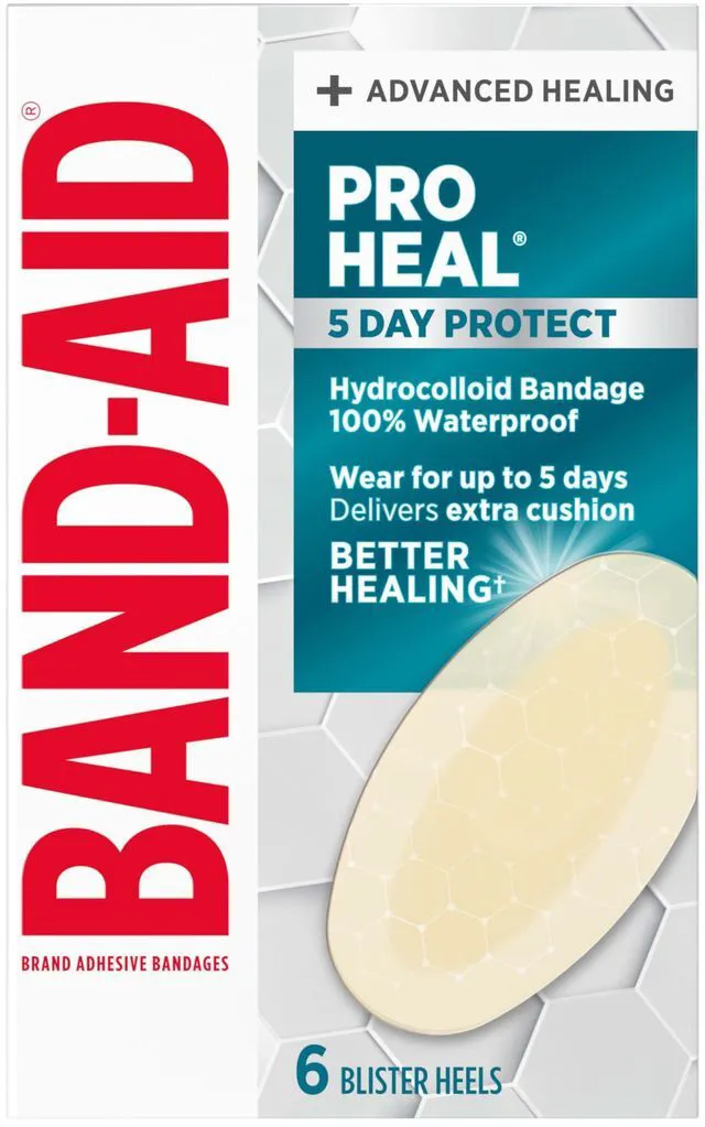 Main image of BAND-AID Pro Heal 5 Day Protect Hydrocolloid Blister Bandages, 6 Ct