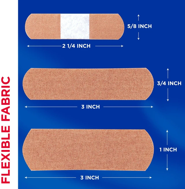 Alt view image 2 of 6 - BAND-AID Flexible Fabric Adhesive Bandages, Assorted Sizes, 100 Count