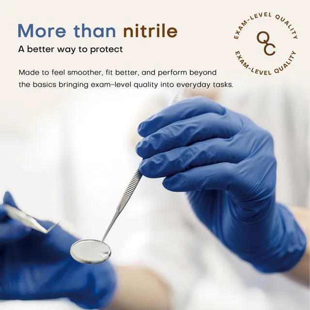 Alt view image 5 of 6 - SUP Powder-Free Nitrile Exam Gloves, Food Safe, Latex-Free, Medical Non-Sterile, Cooking Disposable, Blue, 100/1000 Count