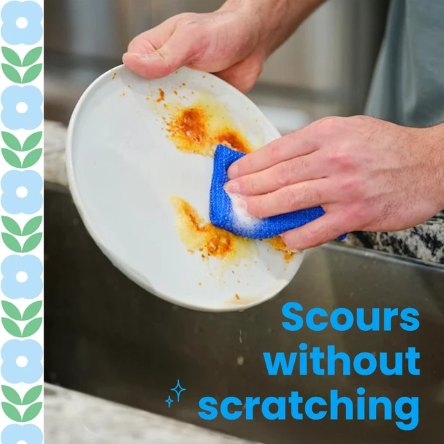 Alt view image 4 of 6 - Scotch-Brite Blooms Dobie Scrubbing Pad, 2 Pack
