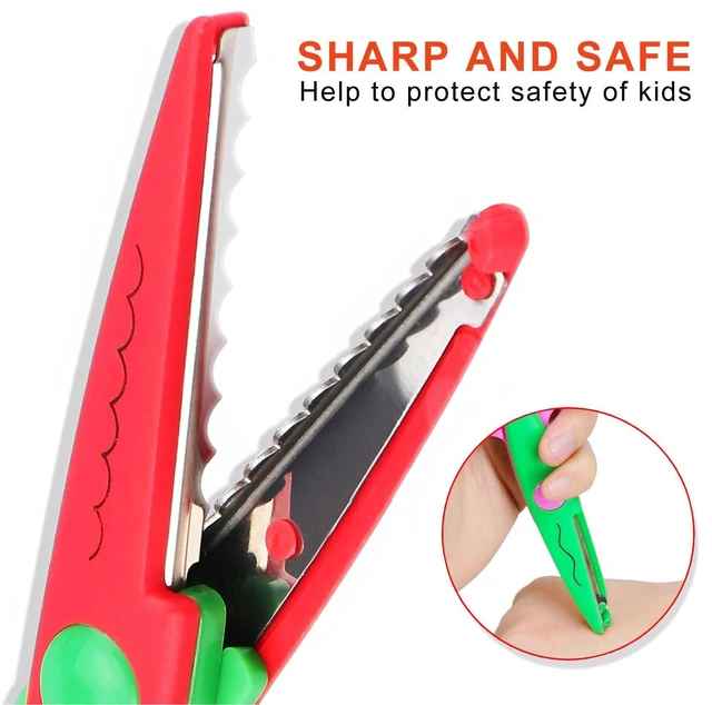 Alt view image 2 of 7 - HAALII Decorative Edge Craft Scissors, Zig Zag Pattern, 6 Pack for Scrapbooking, Fancy Borders, Kids Adults