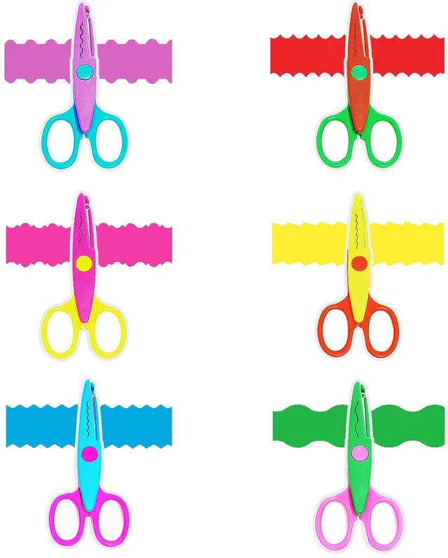 Alt view image 5 of 7 - HAALII Decorative Edge Craft Scissors, Zig Zag Pattern, 6 Pack for Scrapbooking, Fancy Borders, Kids Adults
