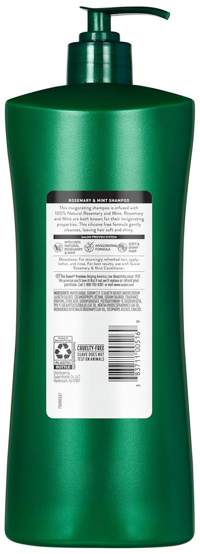 Alt view image 4 of 7 - Suave Rosemary and Mint Invigorating Shampoo, 28 Fl Oz, Paraben Free