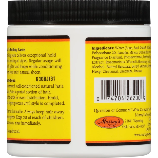 Alt view image 5 of 7 - Murray's Beeswax Natural-Lock Molding Paste for Natural Styles, 6 oz, All Hair Types, Nourishing, Moisturizing