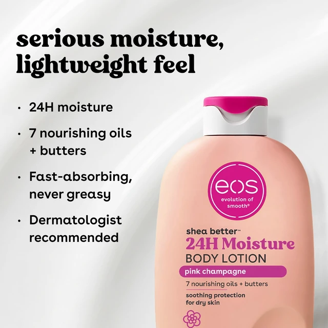 Alt view image 4 of 6 - Eos Shea Better Body Lotion 16fl oz Pink Champagne for Dry Skin
