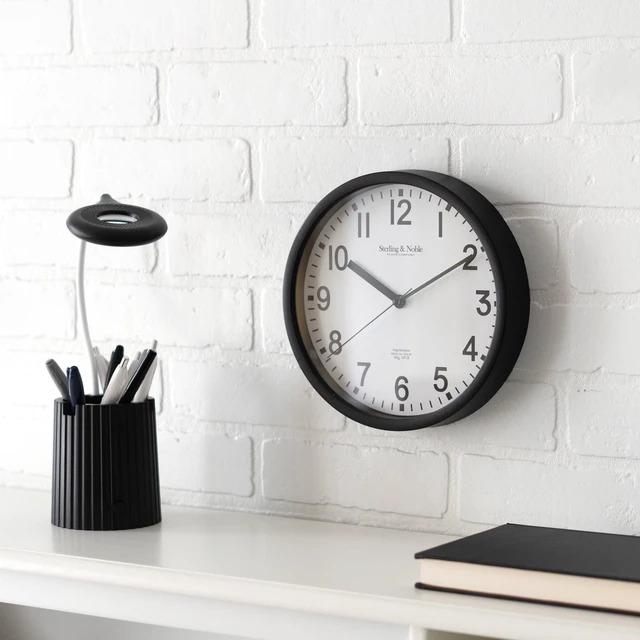 Alt view image 5 of 6 - Mainstays Basic 8.78" Analog Round Wall Clock, Black