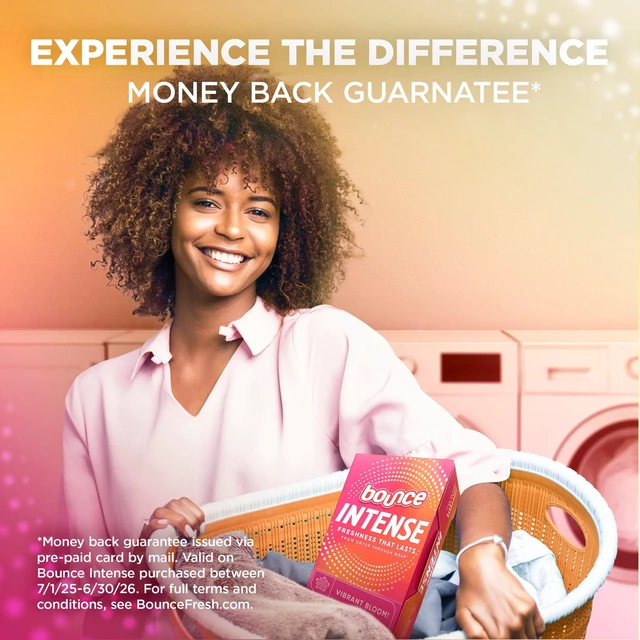 Alt view image 4 of 5 - Bounce Dryer Sheets, Intense Scent Boosting, Vibrant Fresh Scent, 60 Count