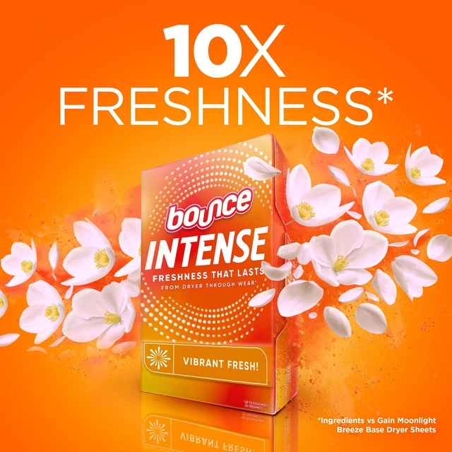 Alt view image 2 of 5 - Bounce Dryer Sheets, Intense Scent Boosting, Vibrant Fresh Scent, 60 Count