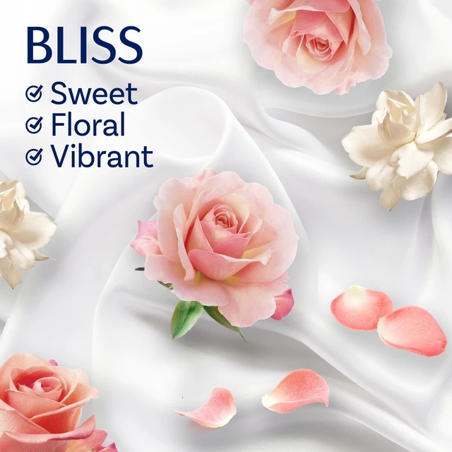 Alt view image 4 of 5 - Downy Infusions Bliss Amber and Rose Scent Fabric Softener Dryer Sheets, 80 Mega Dryer Sheets