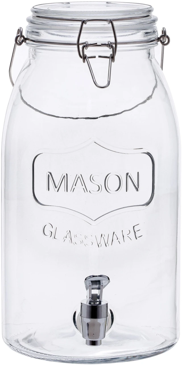 Main image of Mainstays 1gal Clear Glass Mason Jar Sun Tea Beverage Dispenser