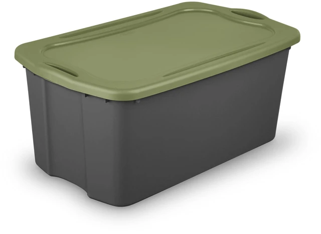 Main image of Sterilite EZ Carry 30Gallon Extra-Large Plastic Storage Bin with Full-Grip Handles, Gray