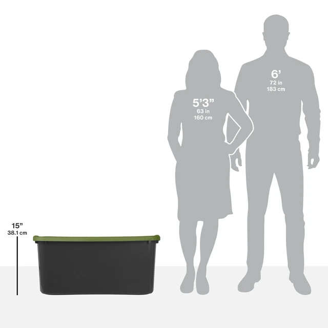 Alt view image 3 of 6 - Sterilite EZ Carry 30Gallon Extra-Large Plastic Storage Bin with Full-Grip Handles, Gray