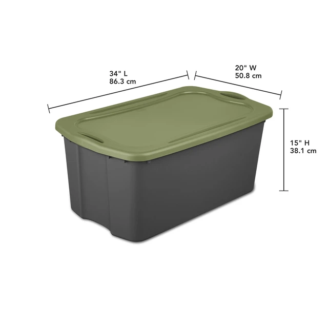 Alt view image 6 of 6 - Sterilite EZ Carry 30Gallon Extra-Large Plastic Storage Bin with Full-Grip Handles, Gray