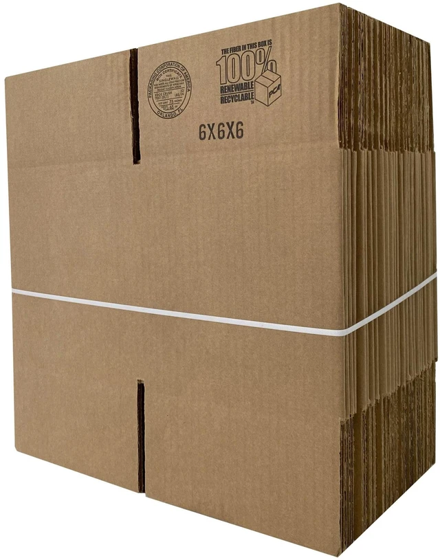 Alt view image 6 of 6 - UOFFICE 6" x 6" x 6" Corrugated Boxes, Bundle of 25