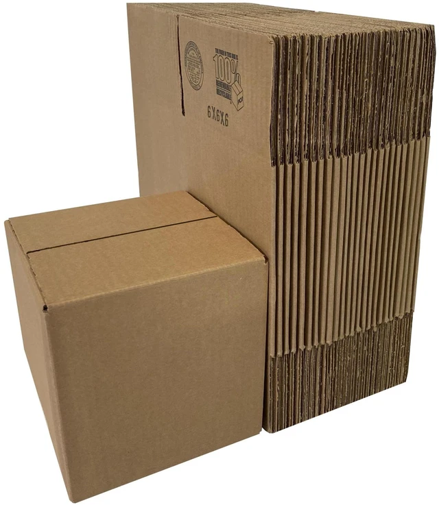 Alt view image 4 of 6 - UOFFICE 6" x 6" x 6" Corrugated Boxes, Bundle of 25