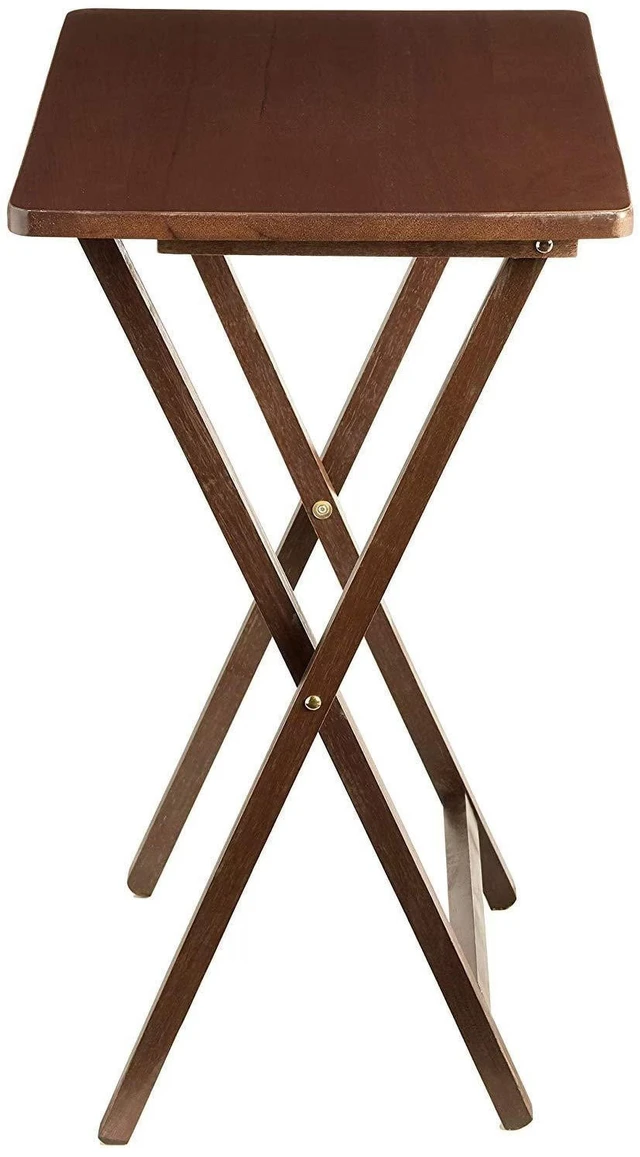 Alt view image 6 of 7 - Mainstays Rubberwood Folding TV Tray Table, Walnut