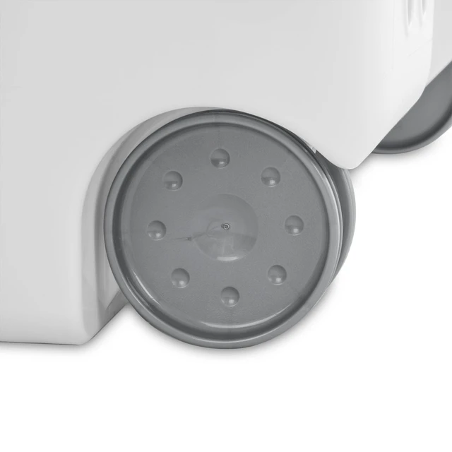 Alt view image 2 of 6 - Sterilite Ultra Wheeled Plastic Laundry Hamper with Handle and Wheels, White