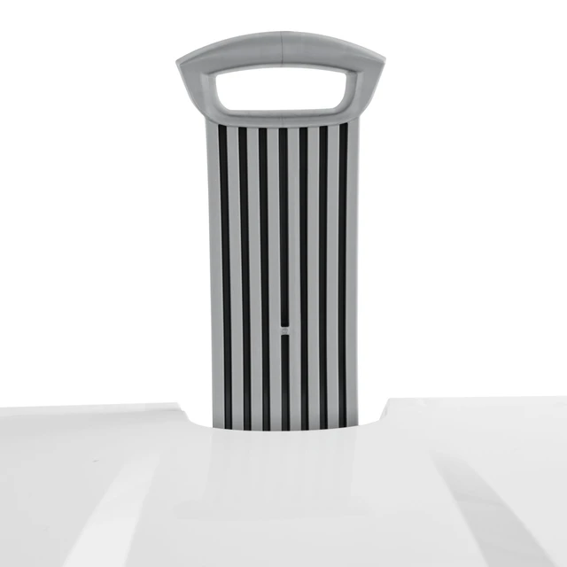 Alt view image 6 of 6 - Sterilite Ultra Wheeled Plastic Laundry Hamper with Handle and Wheels, White