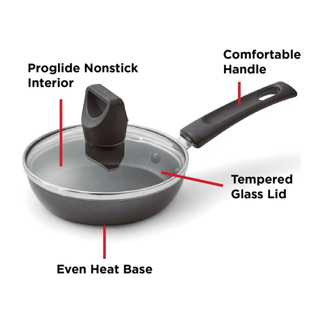 Alt view image 3 of 6 - T-fal One Egg Wonder Easy Care Nonstick Covered Fry Pan, 4.5 inch, Black