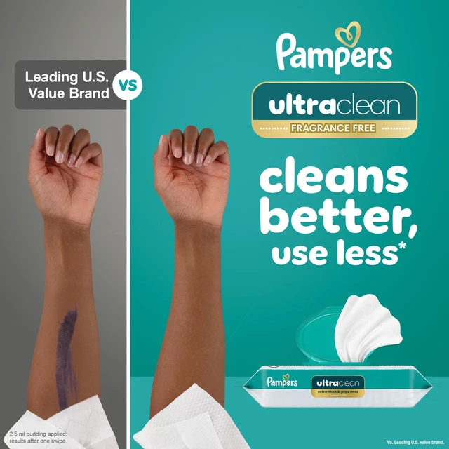 Alt view image 3 of 6 - Pampers Ultra Clean Baby Wipes, 2-Pack 156 Wipes