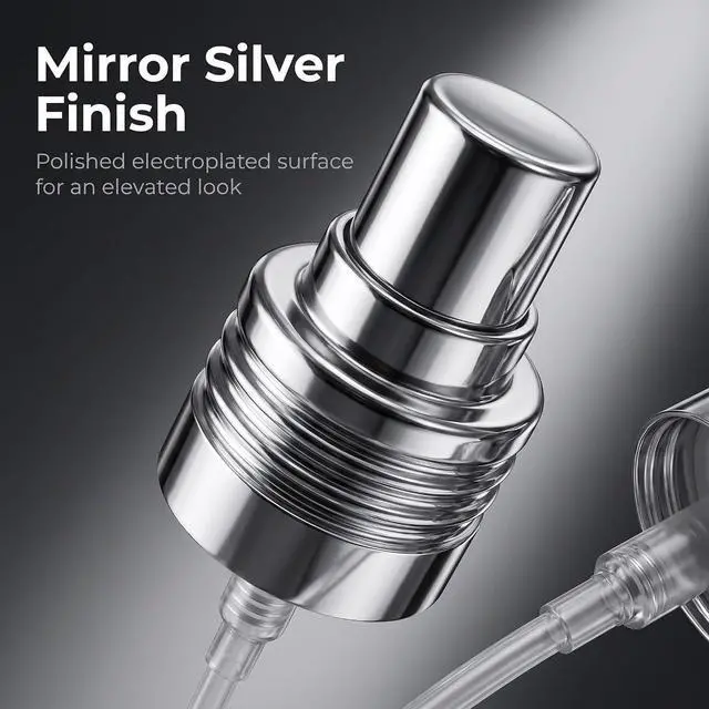 Alt view image 5 of 7 - 6 Pcs Silver Aluminum Essential Oil Perfume Spray Tops Fine Mist Pump Sprayer Tops Replacement with Tube for Cosmetic Spray Bottle