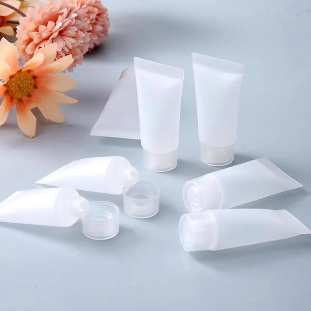 Alt view image 6 of 7 - 5ml Refillable Empty Tubes Bottles 20 Pcs Squeezable Sample Containers Translucent Surface Travel Sample Bottles for Toothpaste, Shampoo, Facial Cleanser, Lotion, Hand Cream