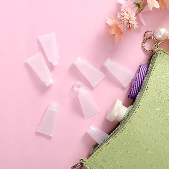 Alt view image 7 of 7 - 5ml Refillable Empty Tubes Bottles 20 Pcs Squeezable Sample Containers Translucent Surface Travel Sample Bottles for Toothpaste, Shampoo, Facial Cleanser, Lotion, Hand Cream